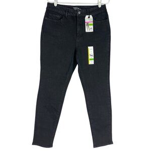 Time And Tru Women's High Rise Stretch Skinny Black Jeans Size 14 NWT